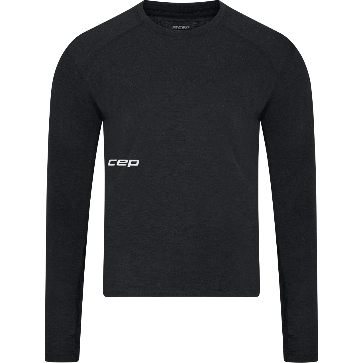 Produktbild von CEP Core Run Merino Langarmshirt Herren - schwarz