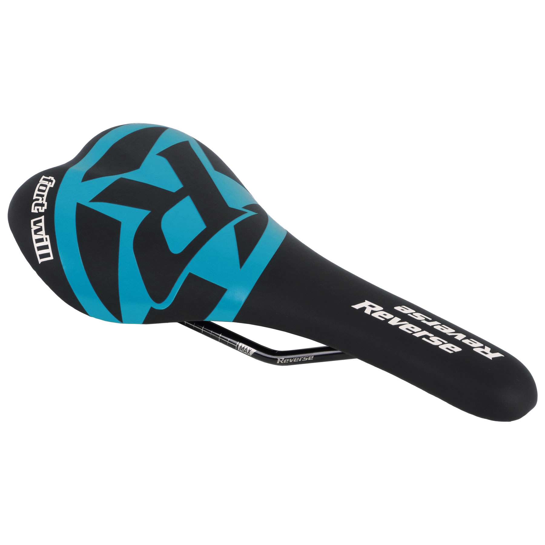 Productfoto van Reverse Components Fort Will Saddle CrMo Style - black / light blue