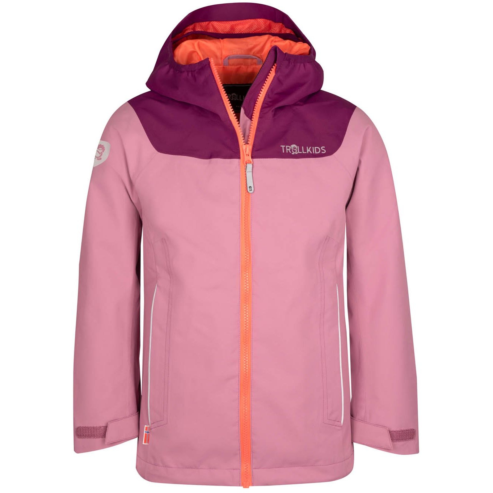 Picture of Trollkids Bergen Girls Jacket - Orchid/Mulberry/Peach