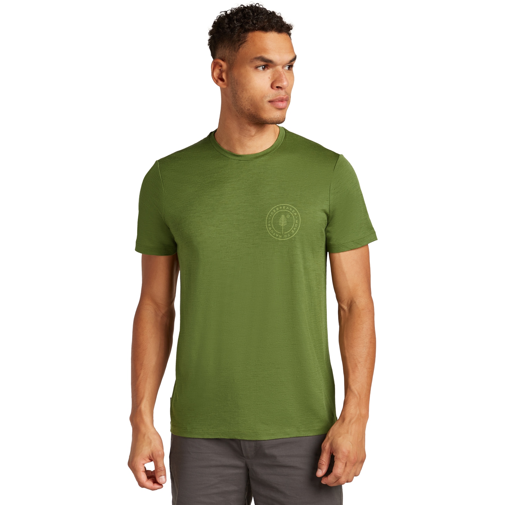 Image de Icebreaker T-Shirt Homme - Merino 150 Tech Lite Hike Naturally - Sphagnum