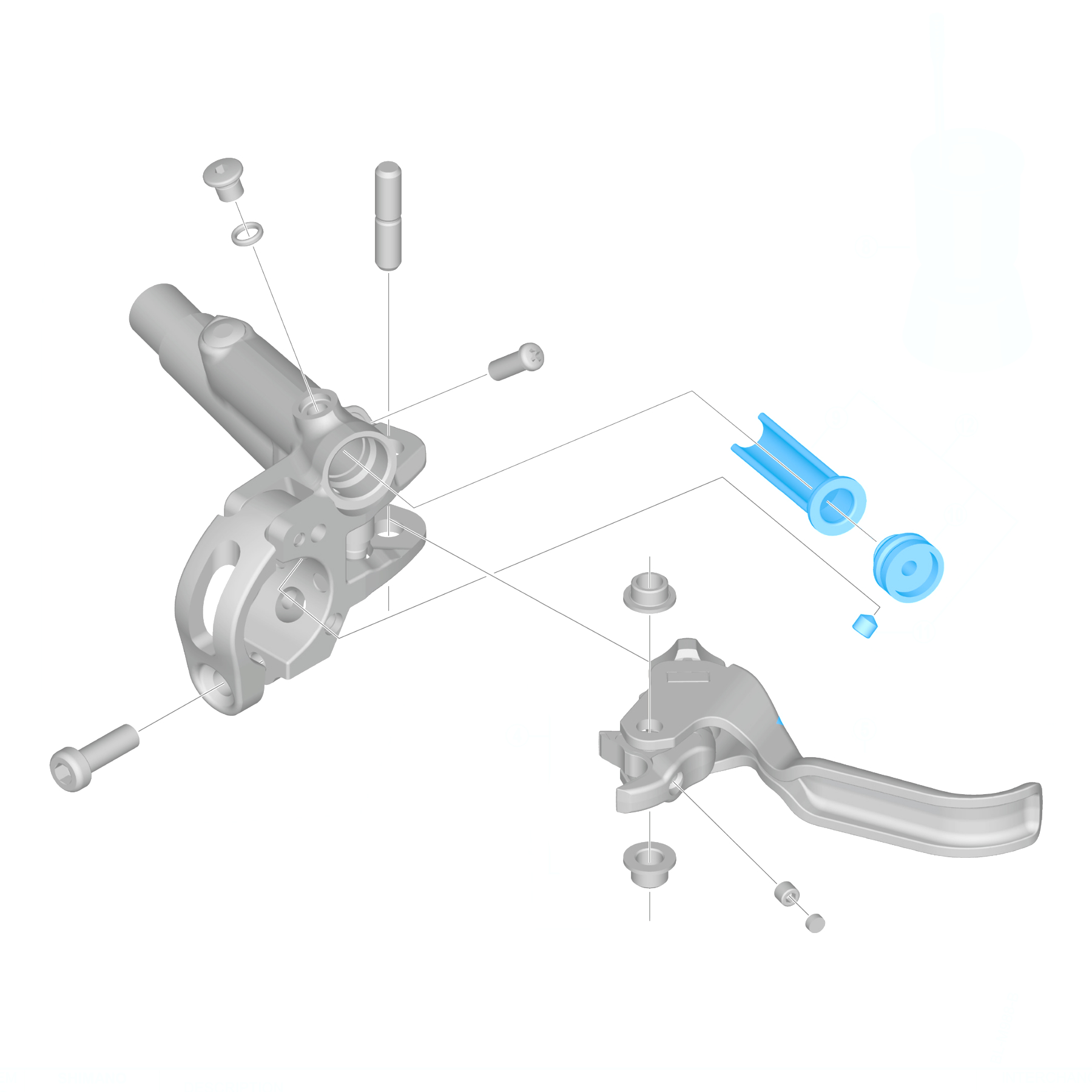 Picture of Shimano Diaphragm Unit for Brake Lever - Y8V398050 | Saint BL-M820