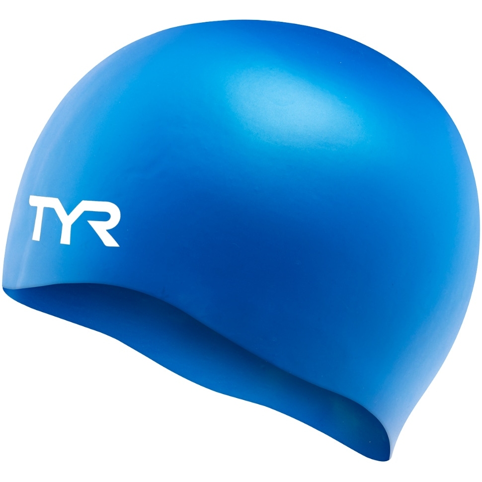 Produktbild von TYR Silicone No Wrinkle Badekappe - blau