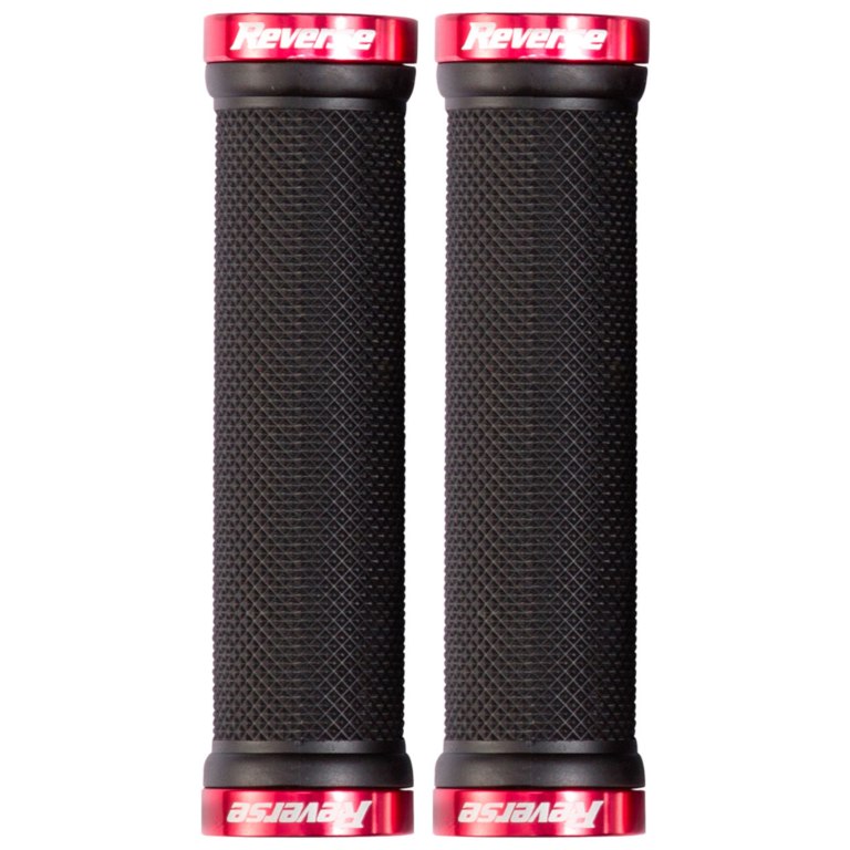 Image of Reverse Components Classic Lock-On Grips | 29mm - black/red