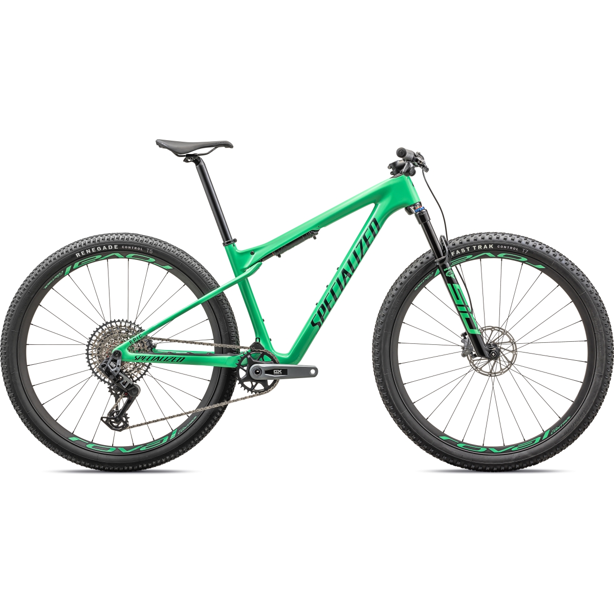 Picture of Specialized EPIC WORLD CUP EXPERT - 29&quot; Carbon Mountain Bike - 2023 - gloss electric green / forest green pearl