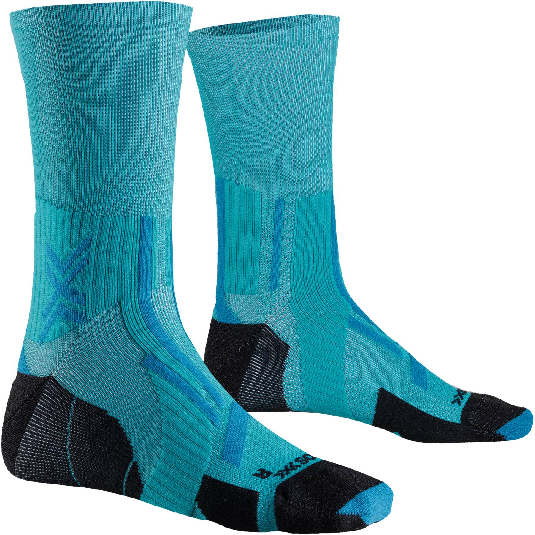 Produktbild von X-Socks Trailrun Perform Crew Socken - lake green/sunset blue