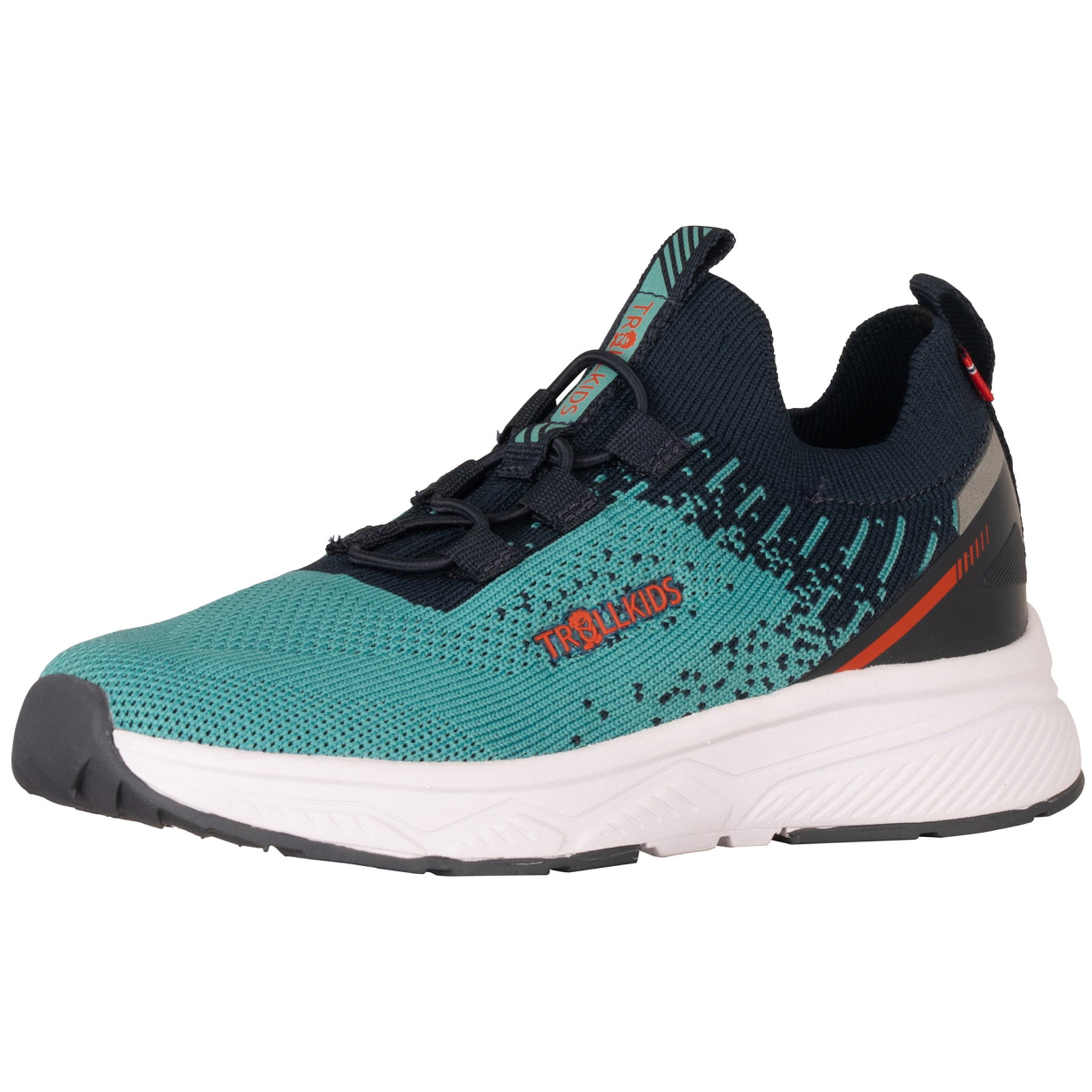 Produktbild von Trollkids Balestrand Sneaker Kinder - Dusty Turquoise/Dark Navy/Glow Orange