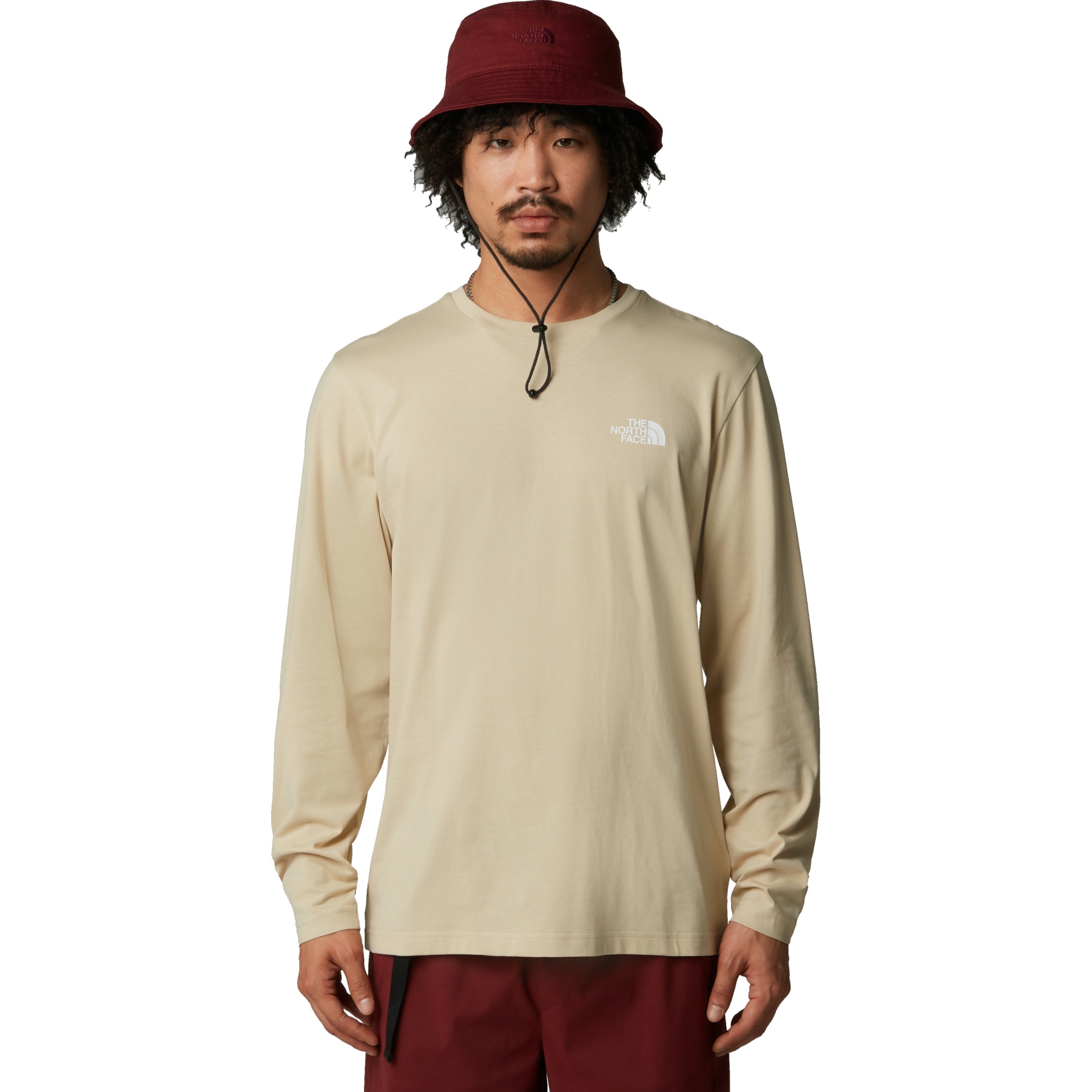 Picture of The North Face Simple Dome Long-Sleeve T-Shirt Men - Gravel
