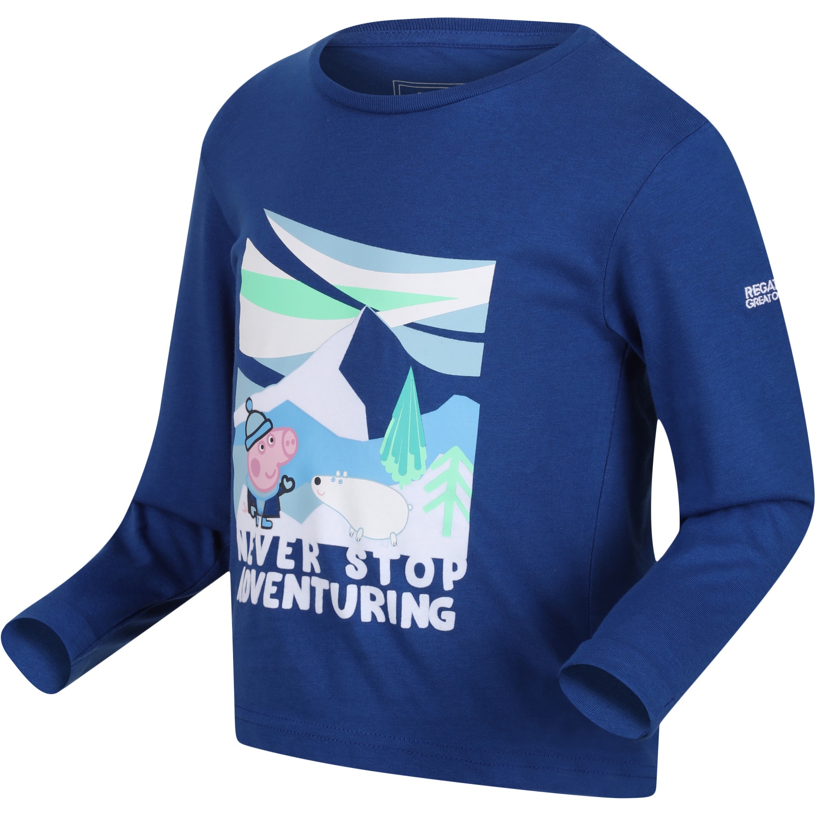 Picture of Regatta Peppa Graphic Longsleeve Shirt Kids - Space Blue B45