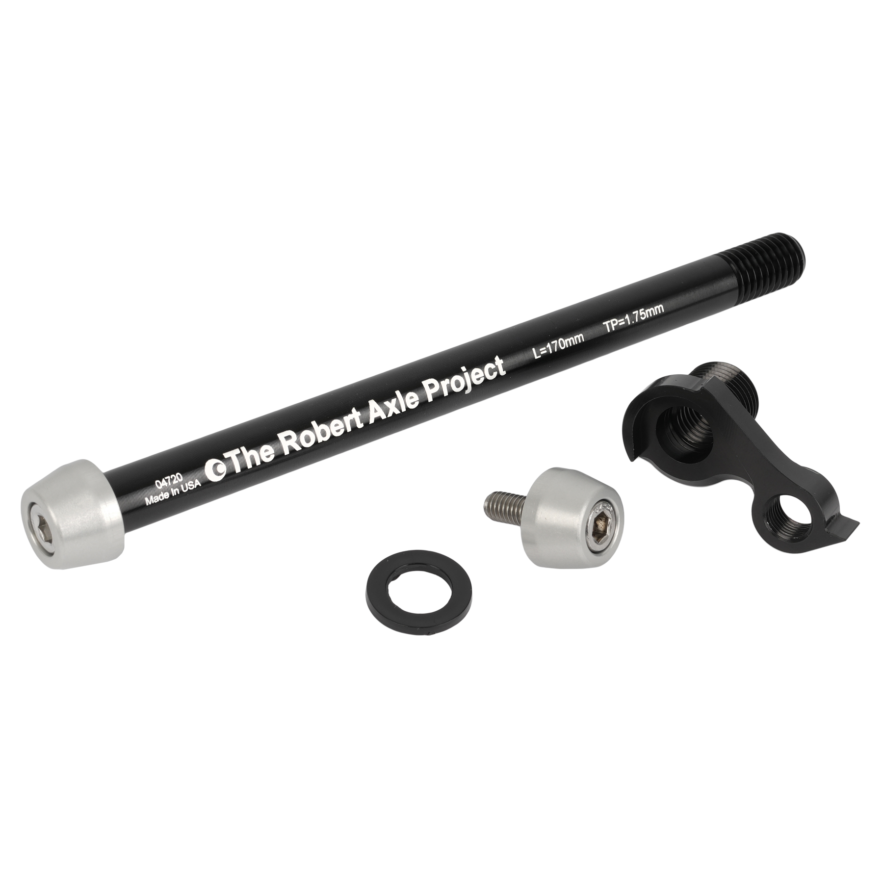 Photo produit de The Robert Axle Project - Thru Axle for Bike Trainers - 12x142mm Cervelo R.A.T. - M12x1.75 142mm - TRA223.C