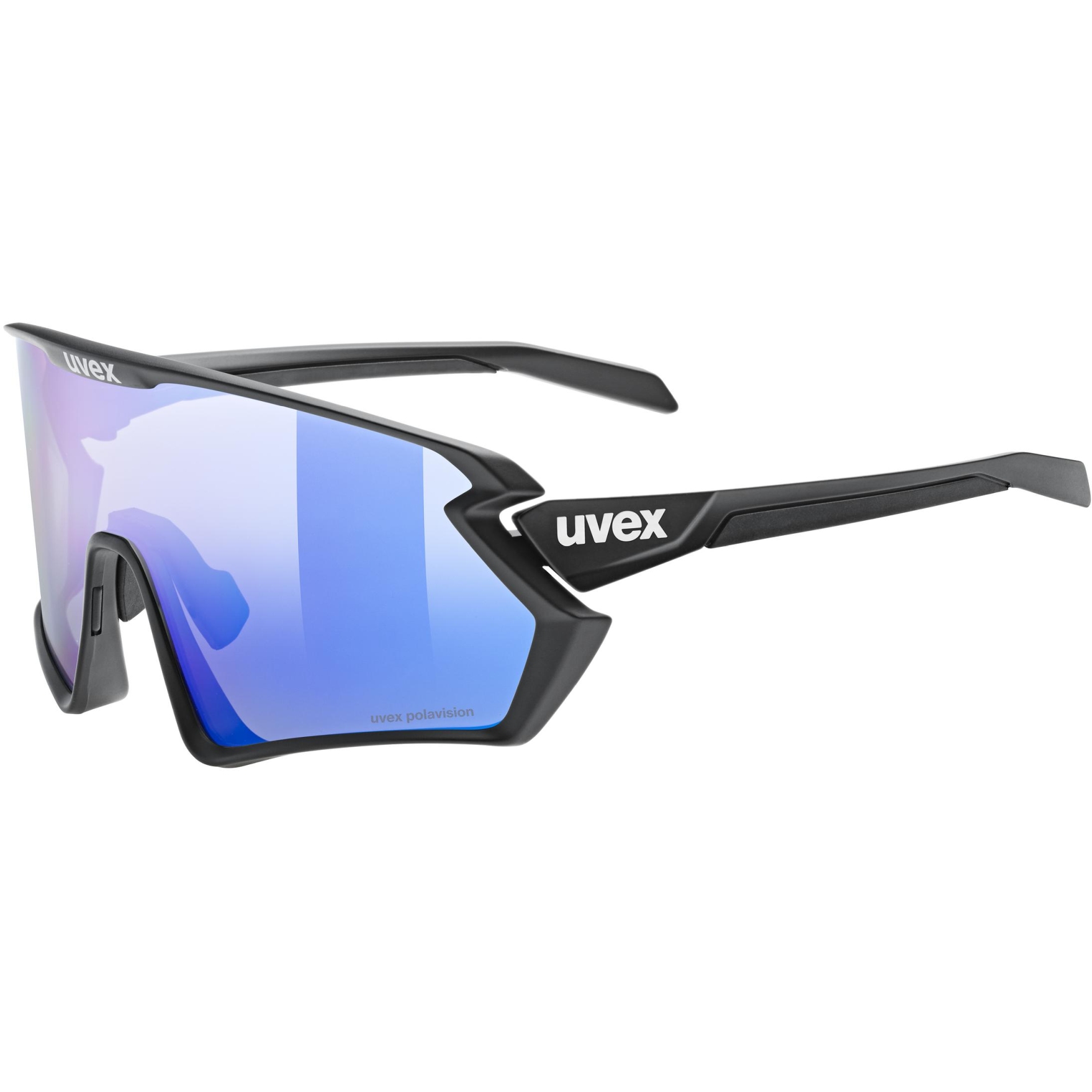 Productfoto van Uvex sportstyle 231 2.0 P Bril - black matt/polavision supravision mirror blue