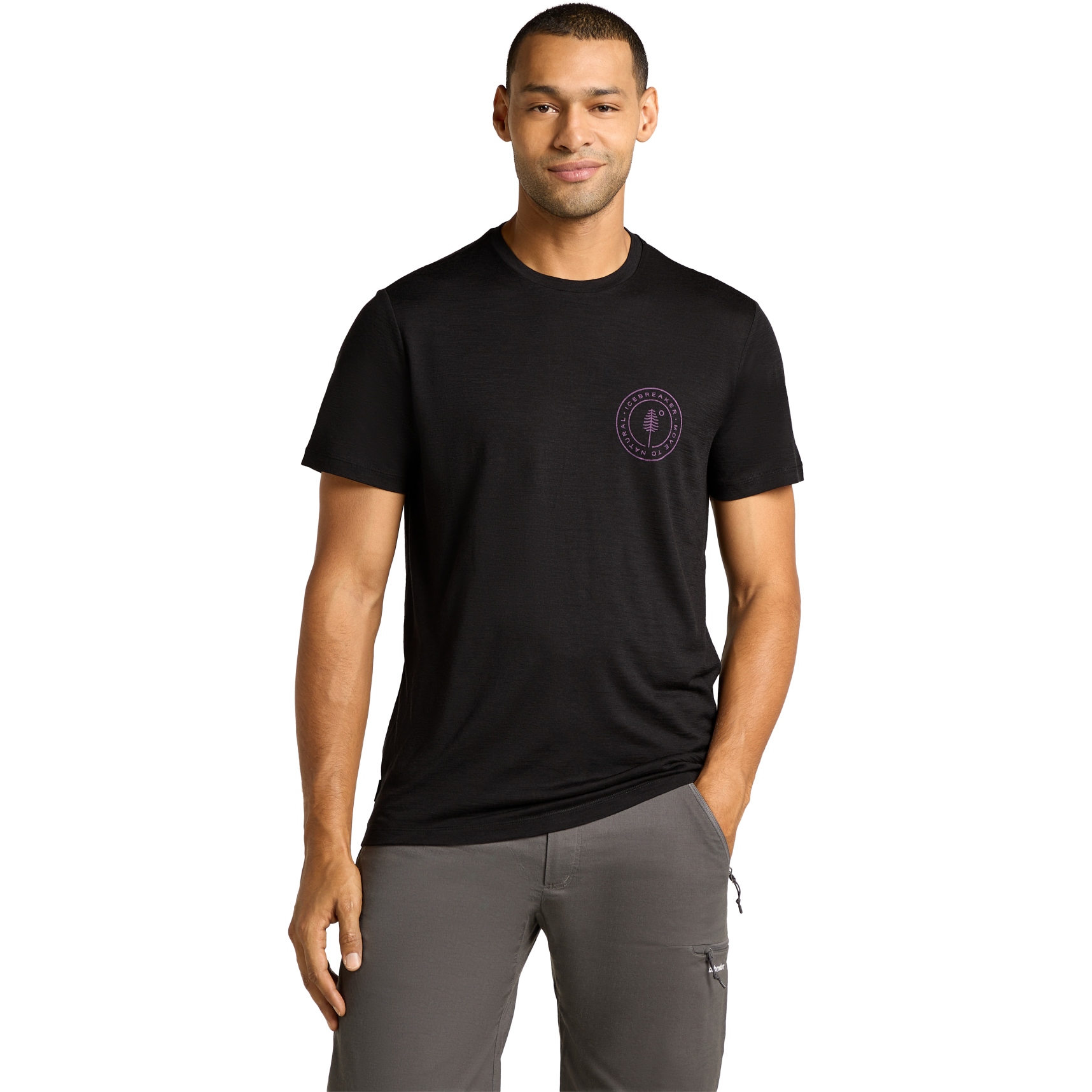 Produktbild von Icebreaker Merino 150 Tech Lite T-Shirt Hike Naturally Herren - Schwarz