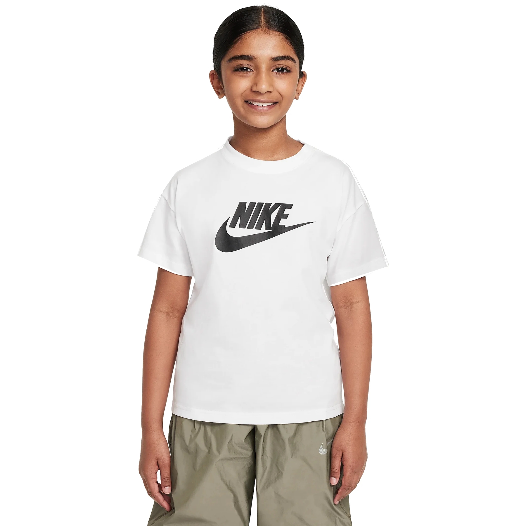 Nike Futura HyperBright T Shirt Kinder weiB FZ5540 100 BIKE24