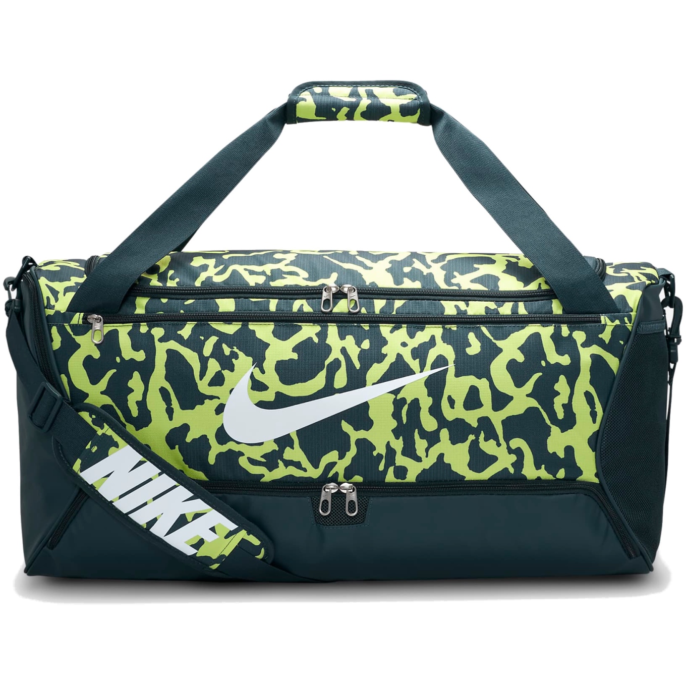 Productfoto van Nike Brasilia 9.5 Duffeltas 60L (Klein) - deep jungle/light lemon twist/white FB2827-328