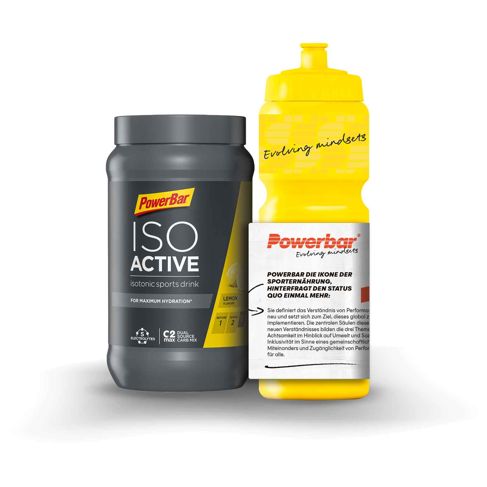 Produktbild von Powerbar IsoBottle OnPack - Isoactive Sports Drink 600g + Trinkflasche 750ml