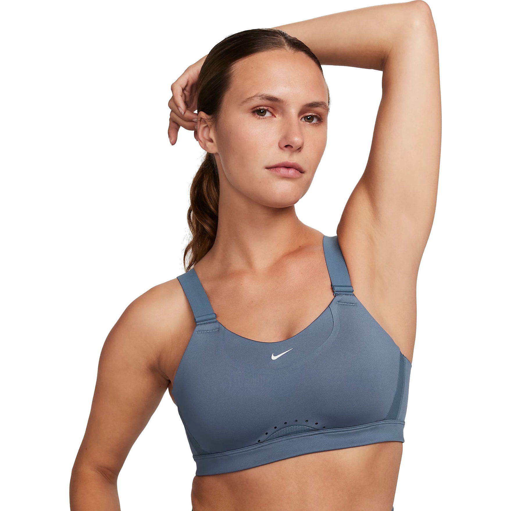 Produktbild von Nike Alpha Dri-FIT Sport-BH mit hoher Unterstützung Damen - Körbchengröße A-C - diffused blue DD0430-491