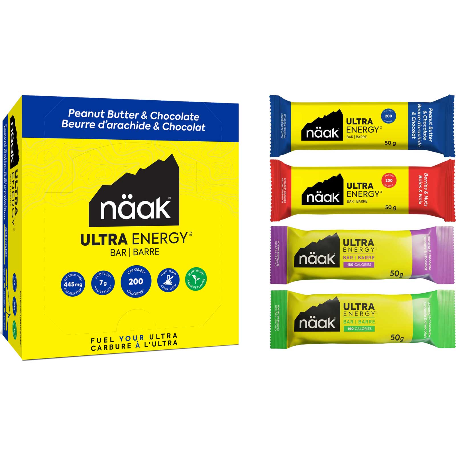 Produktbild von Näak Ultra Energy Bar - Kohlenhydrat-Eiweiß-Riegel - 12x50g