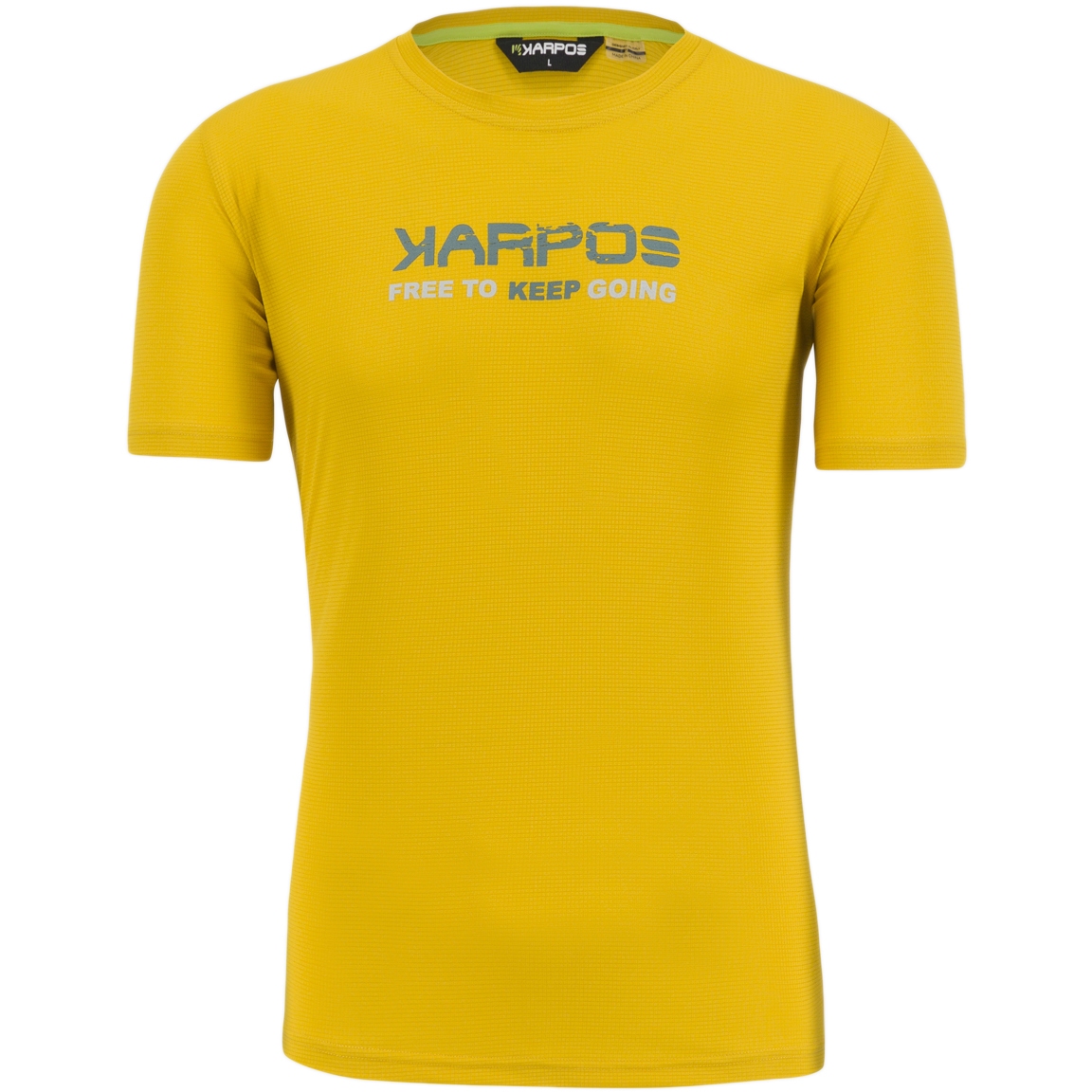 Productfoto van Karpos Val Federia T-Shirt Heren - lemon curry print 1