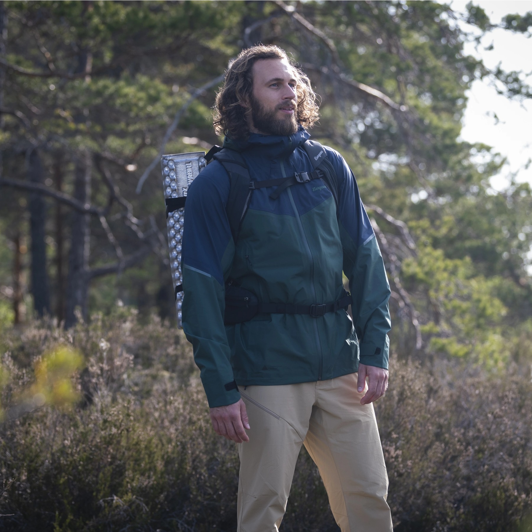 Bergans Rabot Light 3L Shell Jacket Men duke green navy blue BIKE24