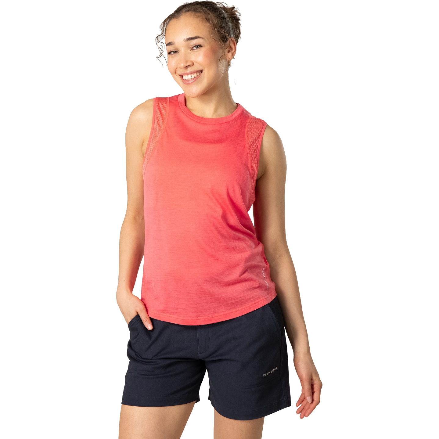 Bild von Kari Traa Embla Wool Ärmelloses Unterhemd Damen - light red