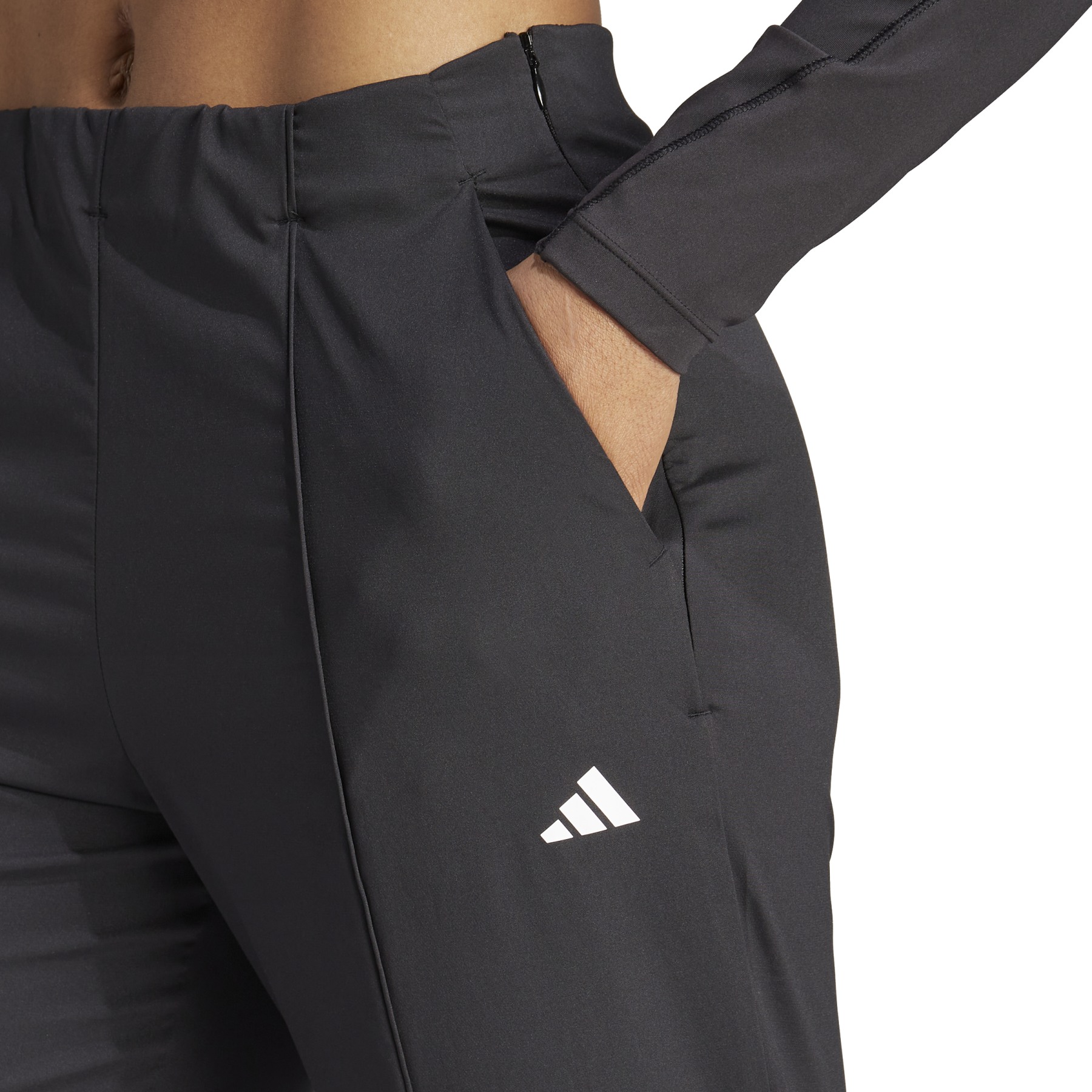 adidas Pantalon de Survetement Femme AEROREADY Train Essentials noir blanc IJ5923