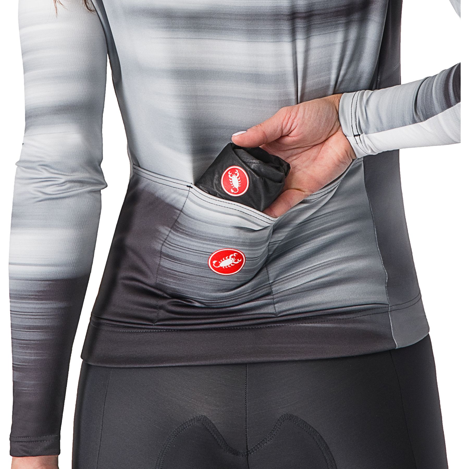 Castelli Squall Shell Jacket Women - light black/silver grey
