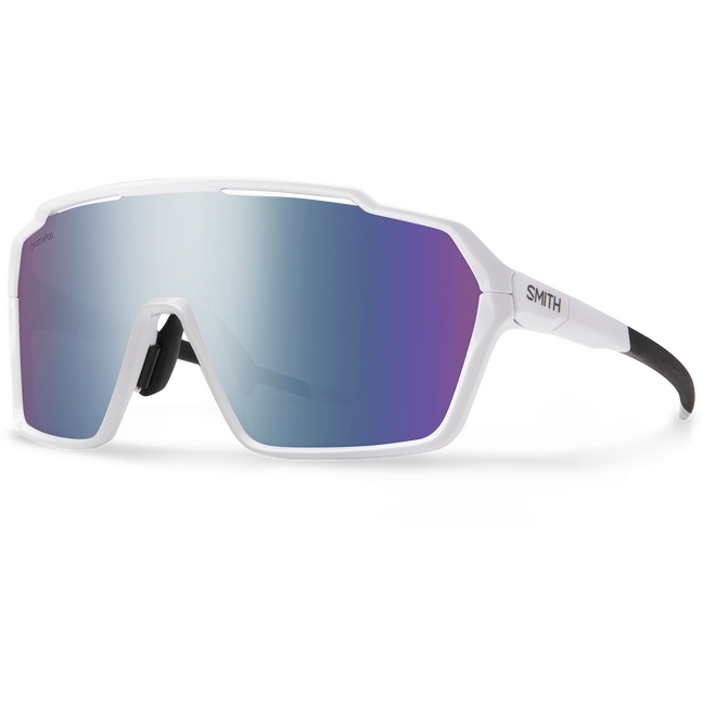 Smith Shift XL Mag Bike Glasses - White - ChromaPop Violet Mirror + Clear