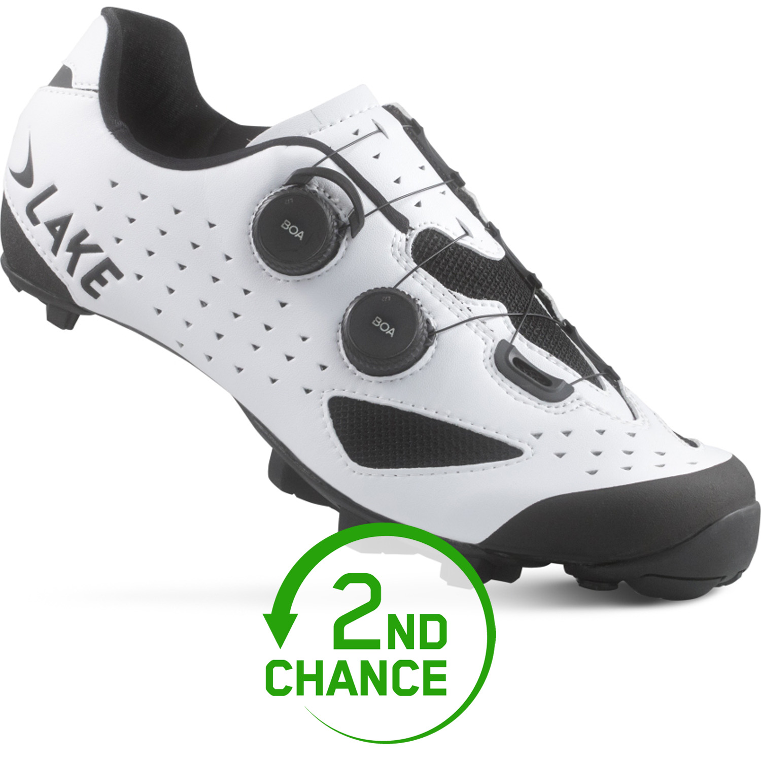 Picture of Lake MX238-X Wide Gravel Shoes Men - Clarino Microfiber - white/black - 2nd Choice