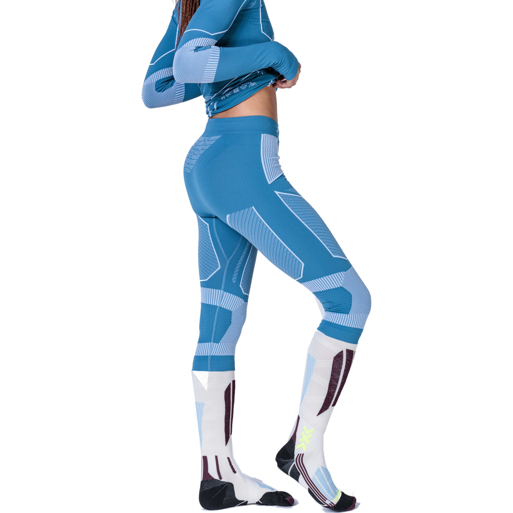X off white leggings blue 2025