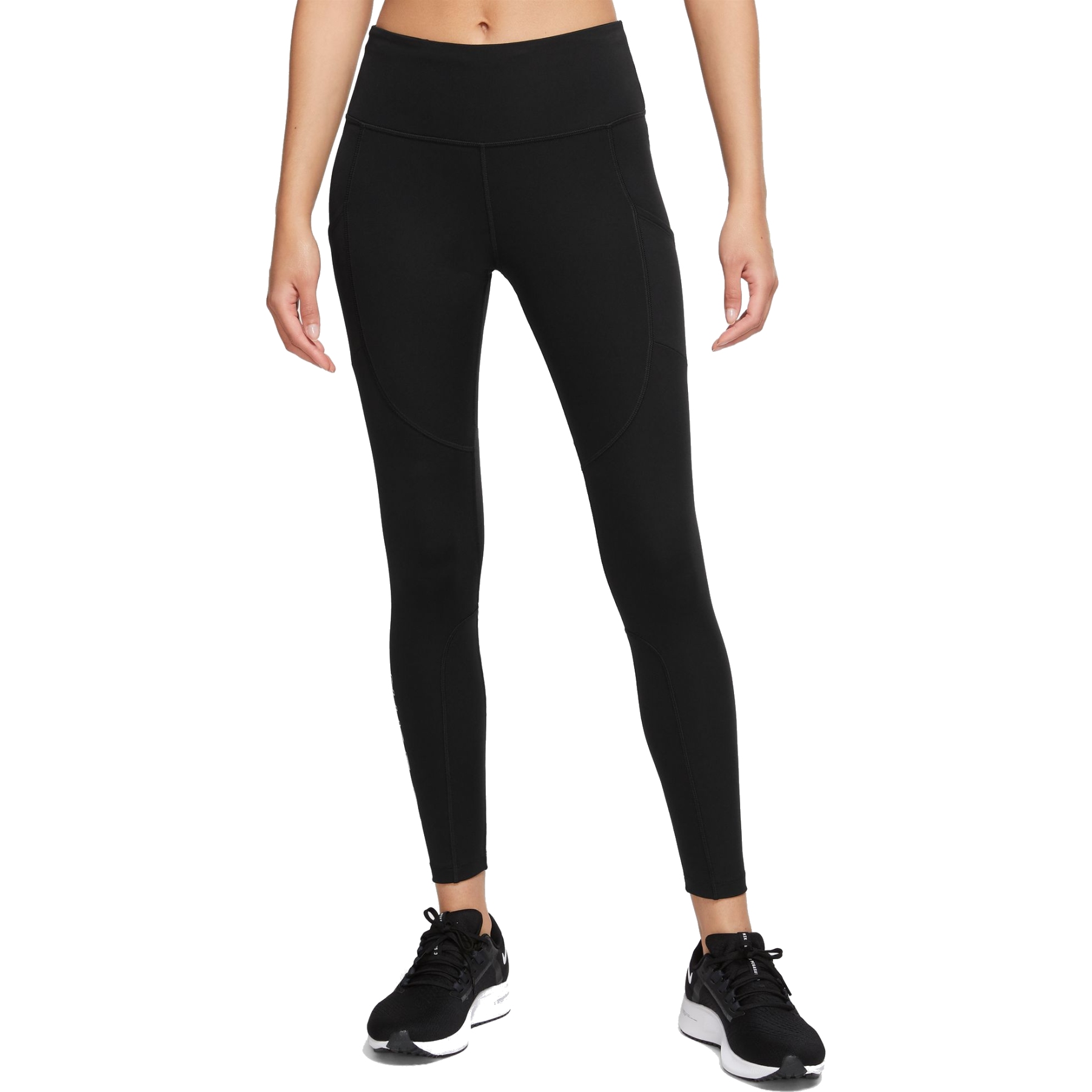 Nike Printed Dri-Fit Run Tight Womens Active Leggings Size Xl, Color:  White/Black 