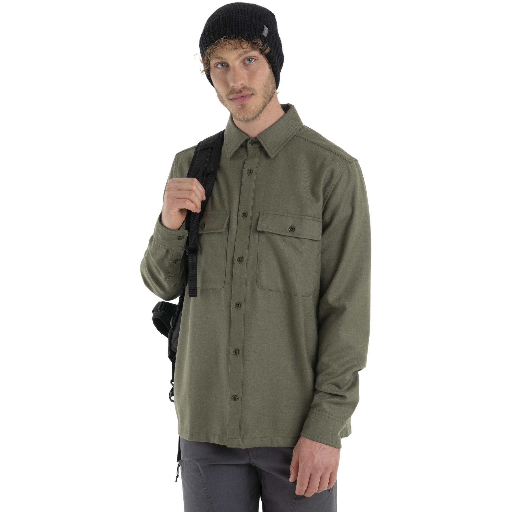 Icebreaker Dawnder Long Sleeve Flannel Shirt Men - Loden