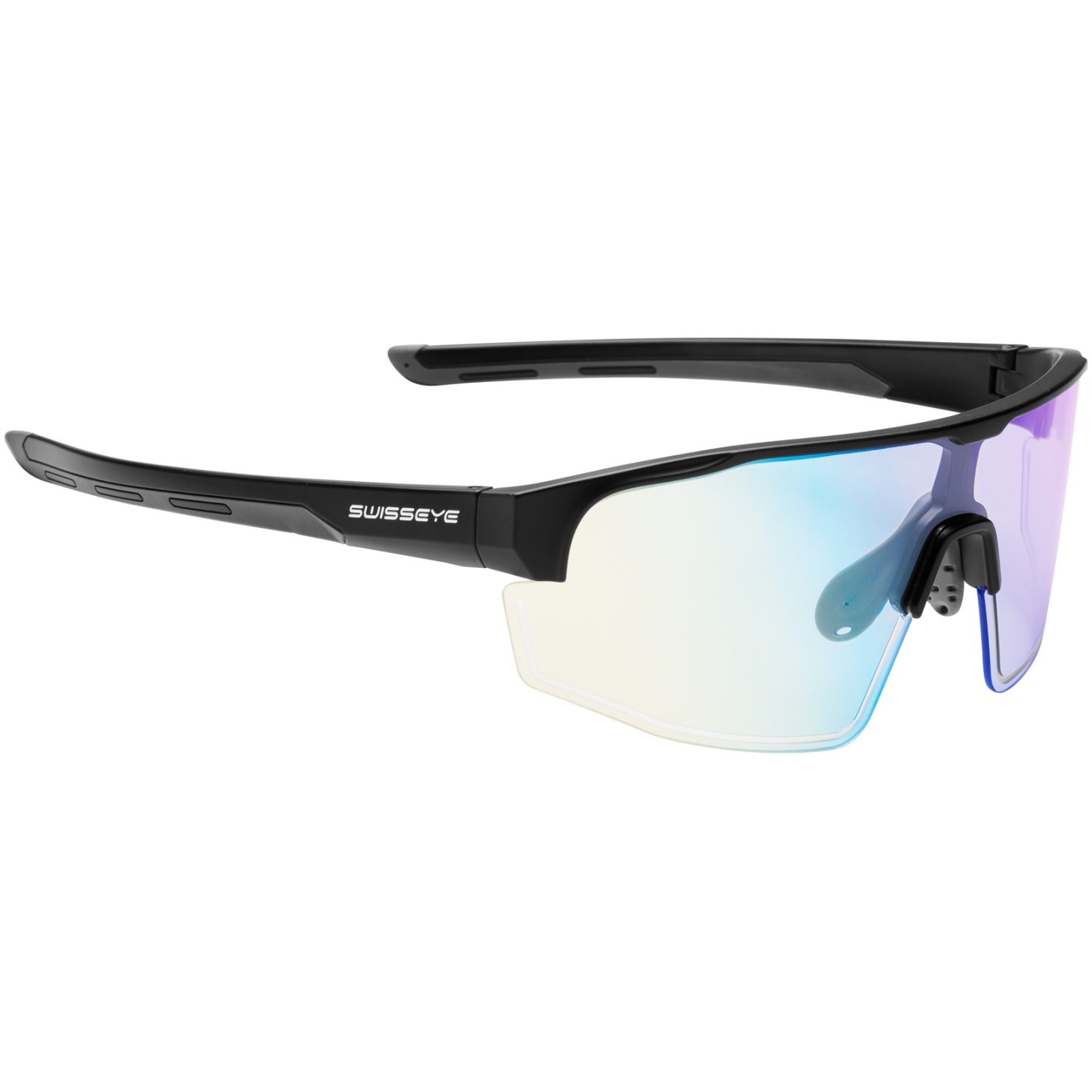 Picture of Swiss Eye Venture Glasses - Black Matt / Grey - Photochromic Light Yellow-Smoke Blue Revo 12393