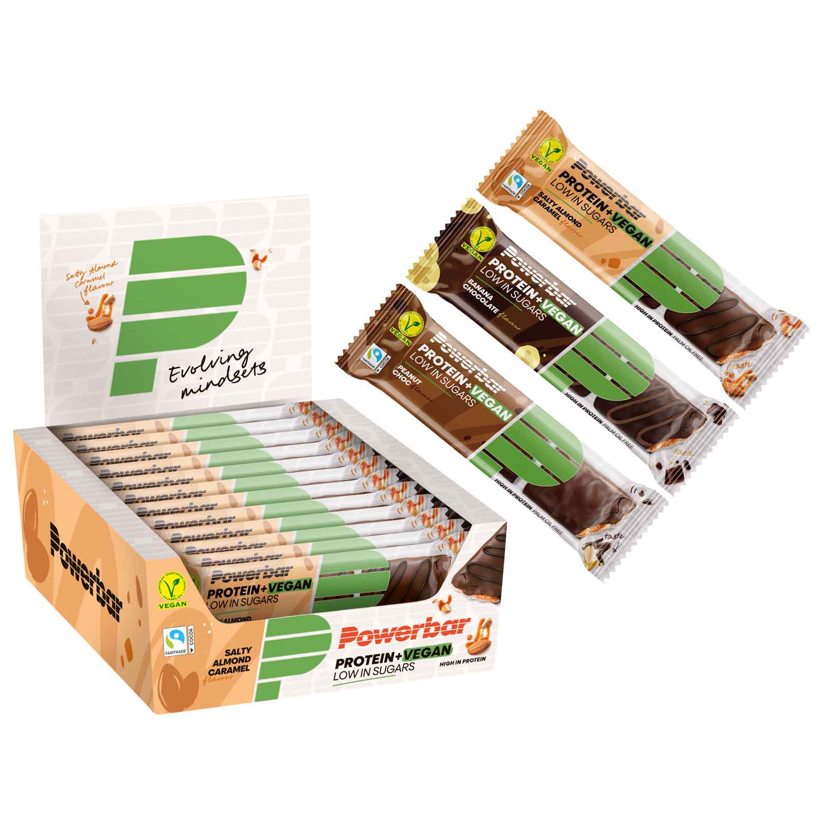 Produktbild von Powerbar Protein+ Vegan Bar - Eiweißriegel - 12x42g