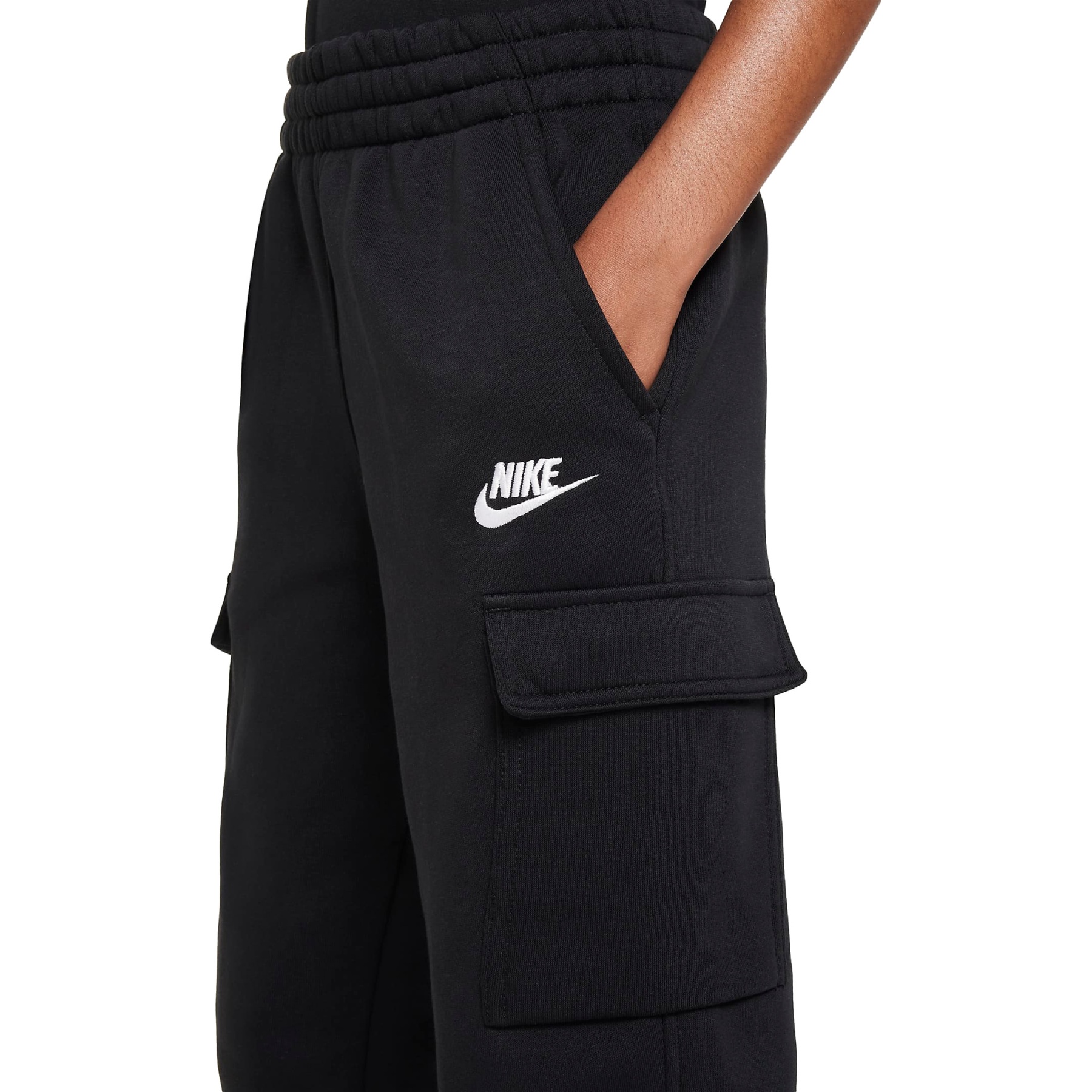 - Sportswear Cargo-Trainingshose Kinder Fleece Nike für FD3012-010 Club schwarz/schwarz/weiß