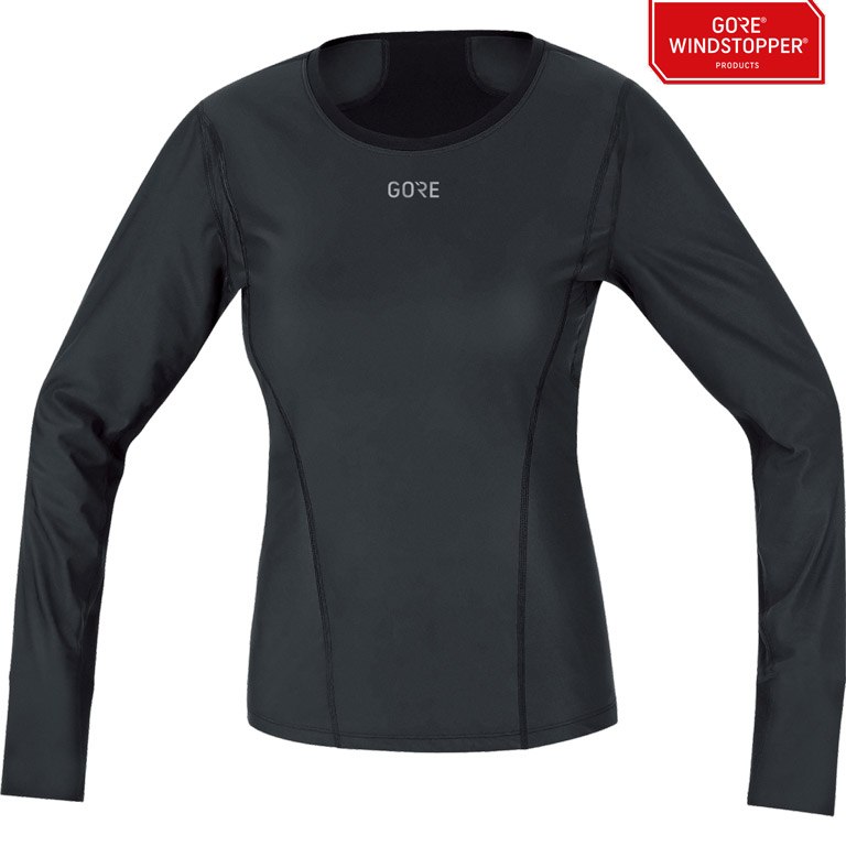 Image of GOREWEAR M Women GORE® WINDSTOPPER® Base Layer L/S Shirt - black 9900