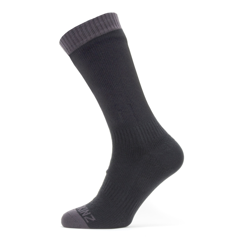 Picture of SealSkinz Waterproof Warm Weather Mid Length Socks - Black/Grey