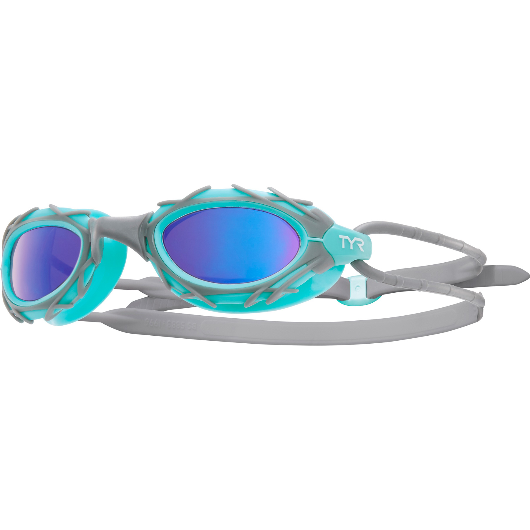 Immagine di TYR Nest Pro Mirrored Nano Fit Swimming Goggles - blue/grey/mint