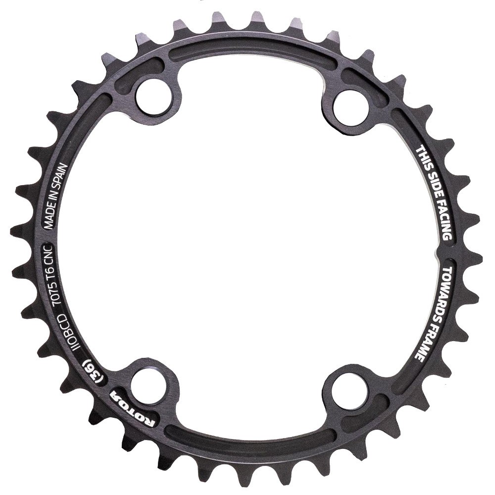 Picture of Rotor noQ ALDHU 3D+ Inner Road Chainring - BCD 110x4 - round - black