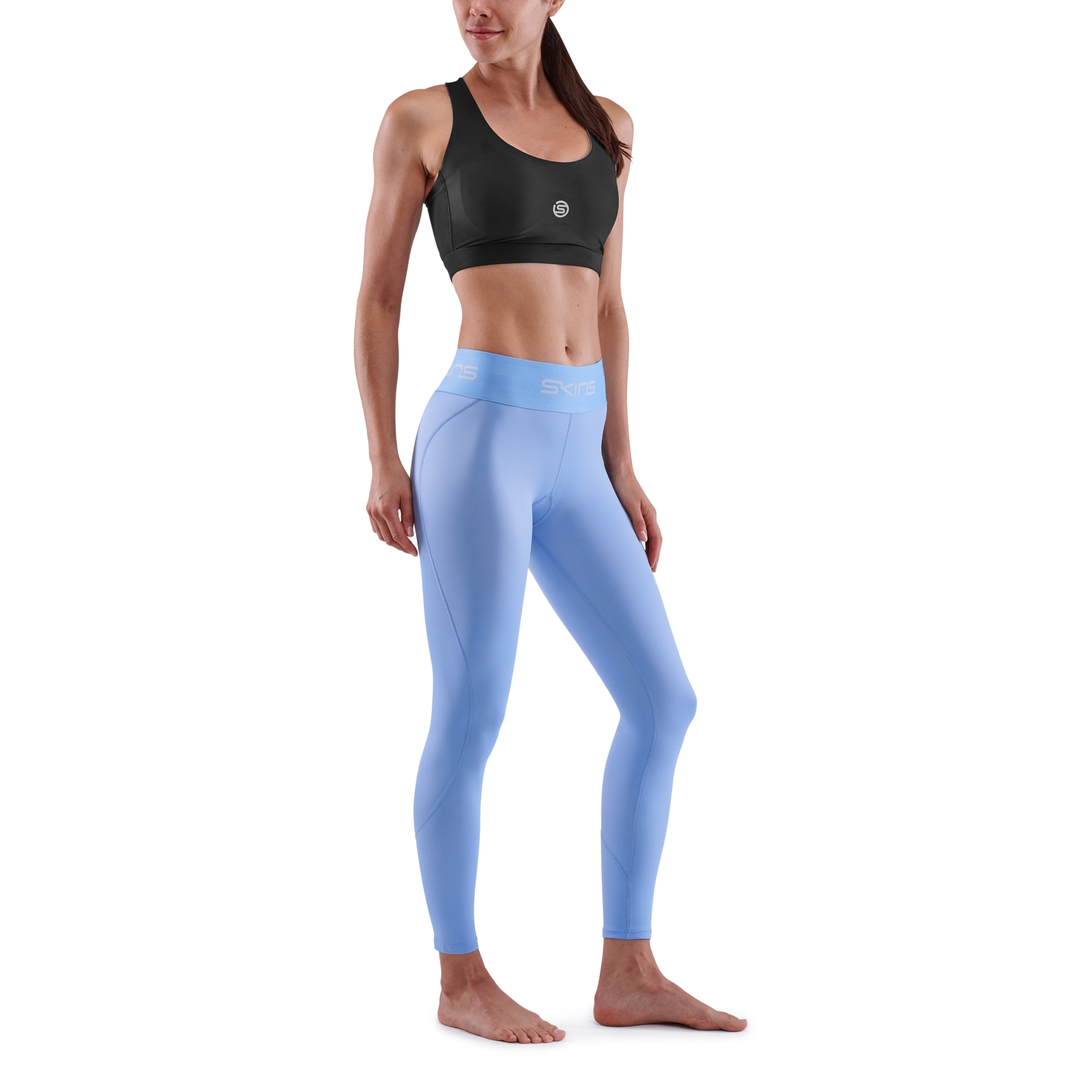 SKINS SERIES-1 WOMEN'S 7/8 TIGHTS BRIGHT BLUE - SKINS Compression UK