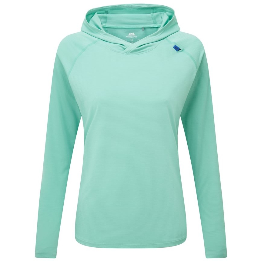 Picture of Mountain Equipment Glace Hooded Top Women ME-005993 - aqua
