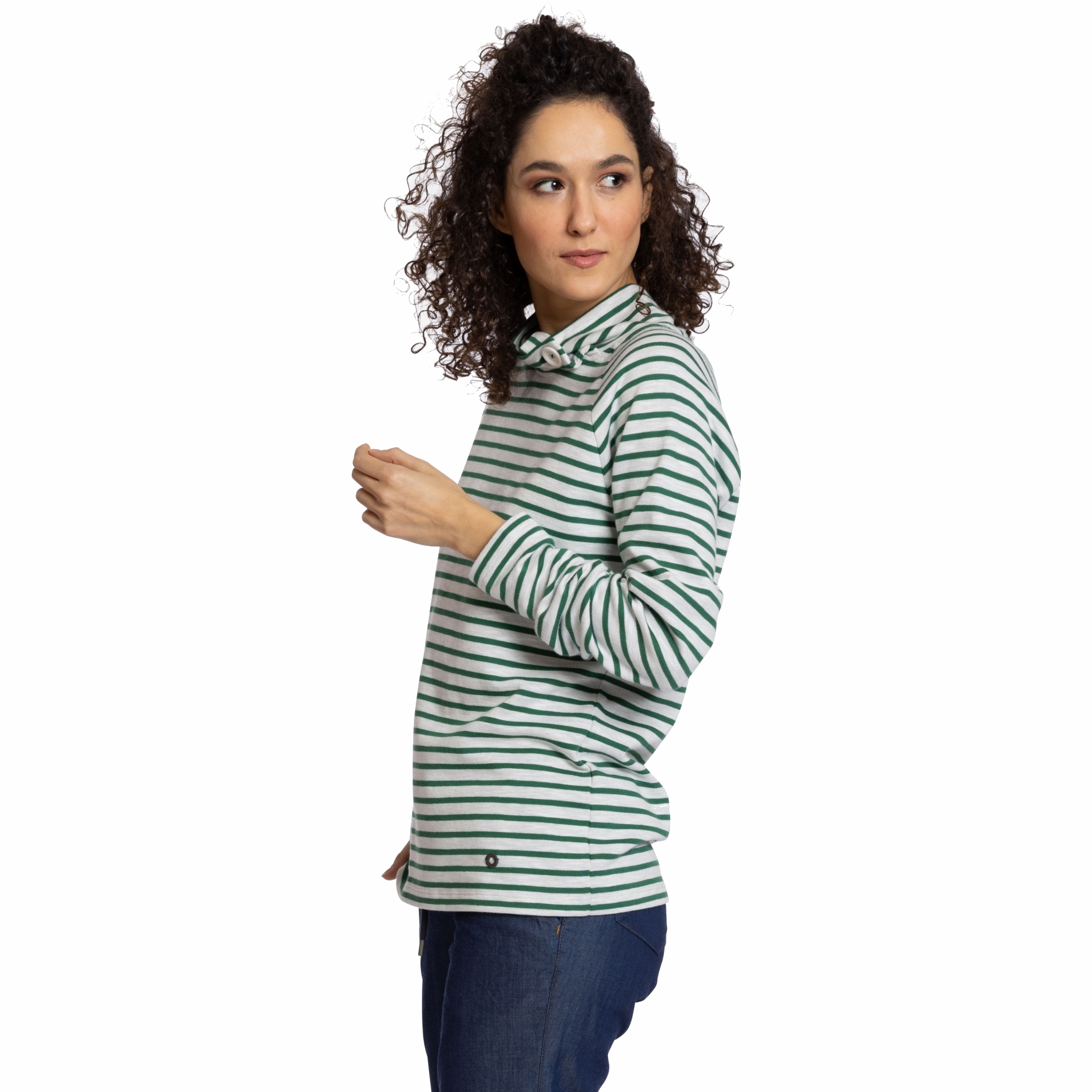 Elkline MAKEMYDAY Jurk Dames white mossgreen BIKE24