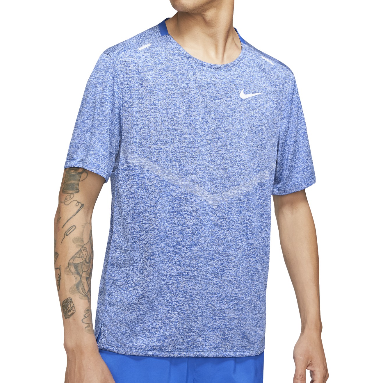 Productfoto van Nike Dri-FIT Rise 365 Hardloopshirt Heren - game royal/heather/reflective silver CZ9184-482