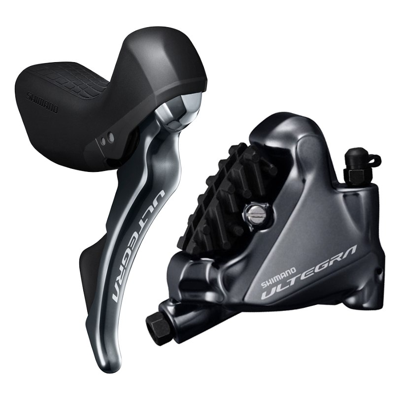 Picture of Shimano Ultegra ST-R8020 + BR-R8070 Hydraulic Disc Brake - Flat Mount - 11-speed - Set RW