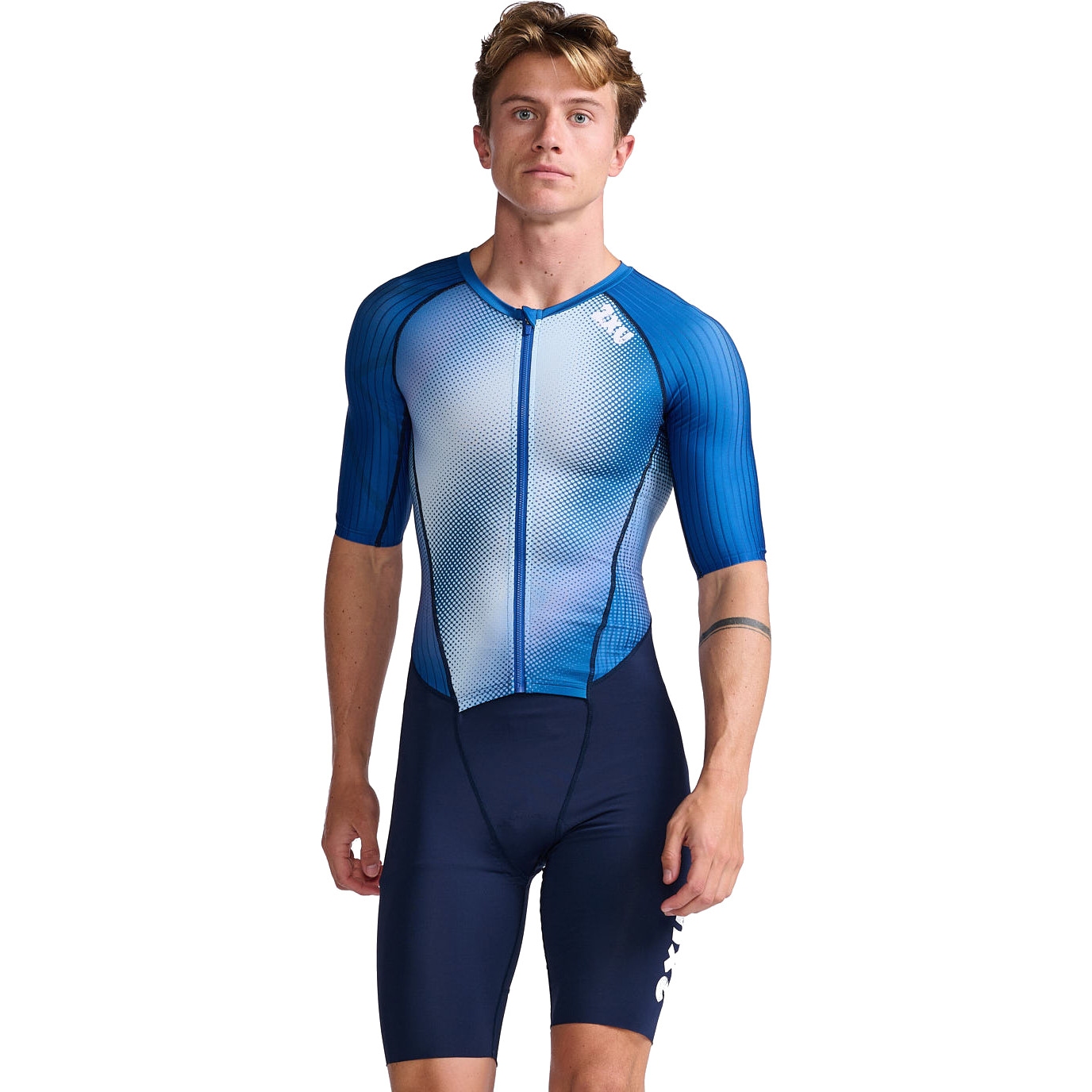 Picture of 2XU Aero Sleeved Trisuit - midnight/white