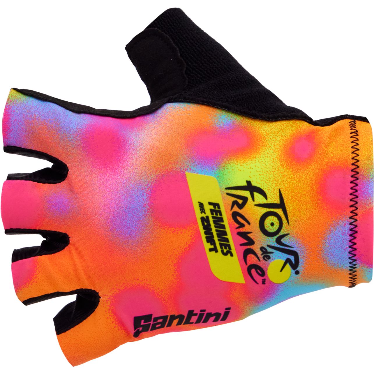 Photo produit de Santini Gants Courts Femme - Rotterdam Tour de France™ Femmes avec Zwift 2024 Collection - RE367CLROTD - print