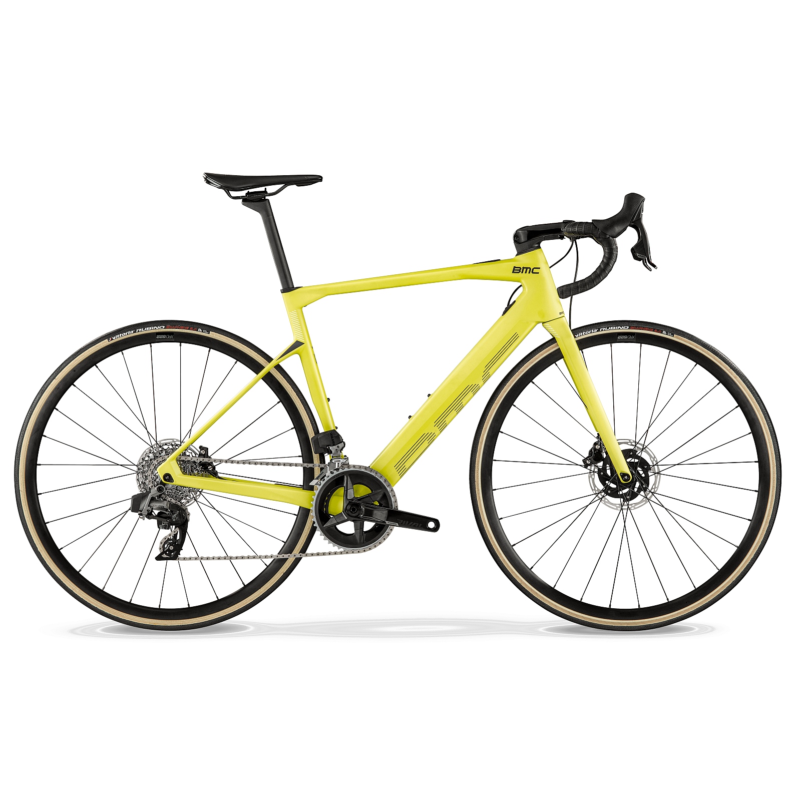Picture of BMC ROADMACHINE AMP TWO - Electric Road Bike - 2023 - lime yellow &amp; midnight blue