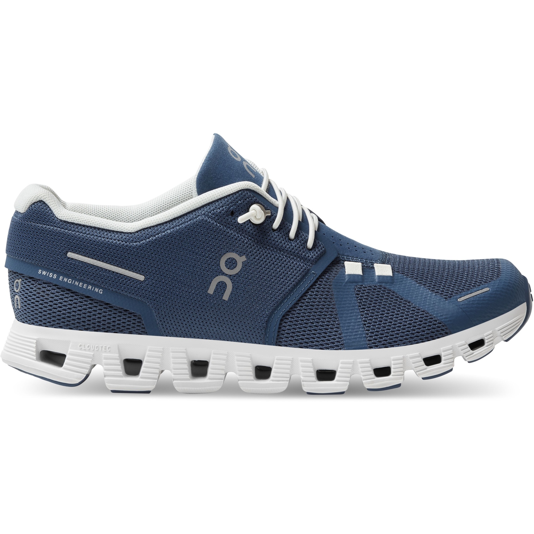 Picture of On Cloud 5 Women&#039;s Shoes - Denim &amp; White