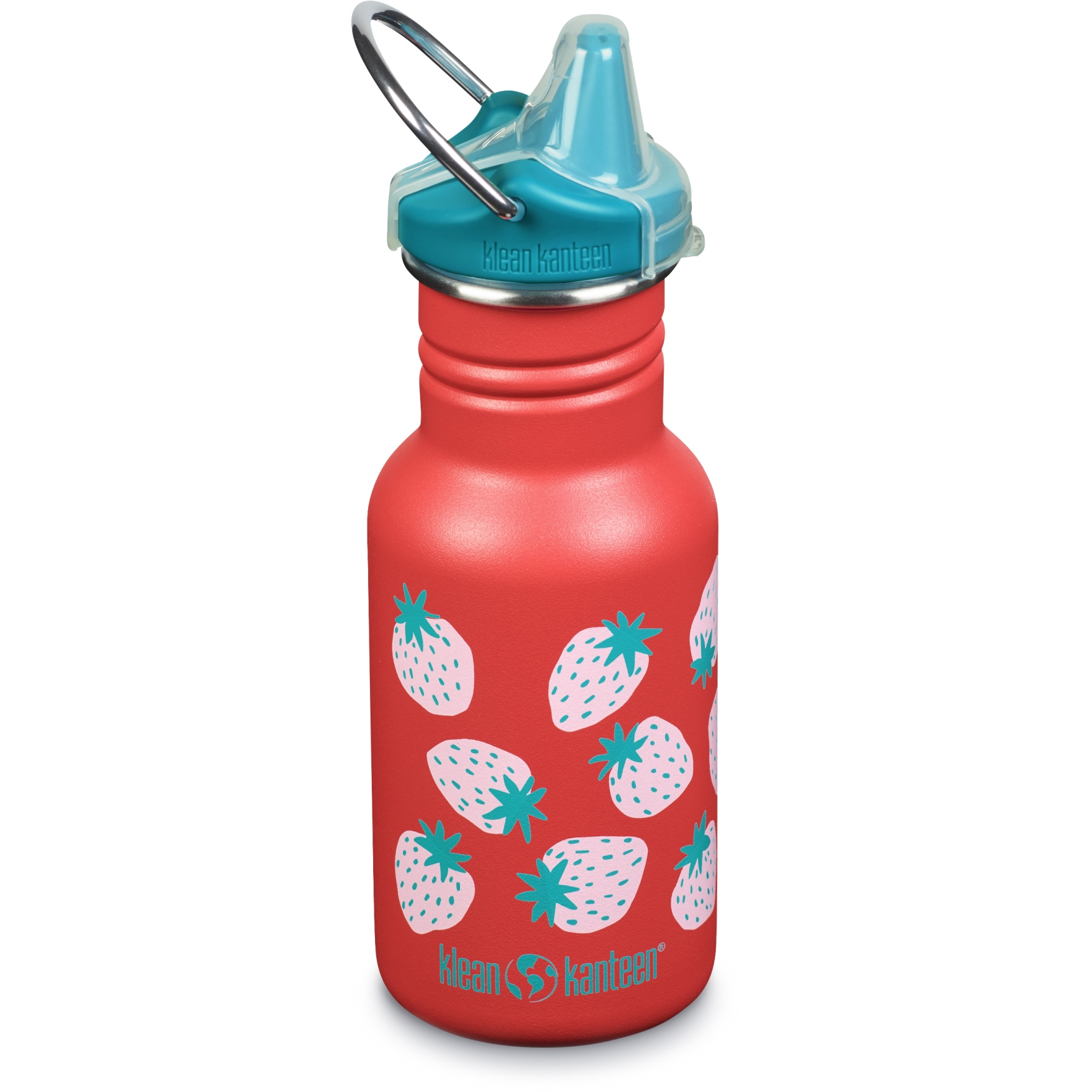 Picture of Klean Kanteen Kid Classic Bottle + Sippy Cap - 355 ml - coral strawberries