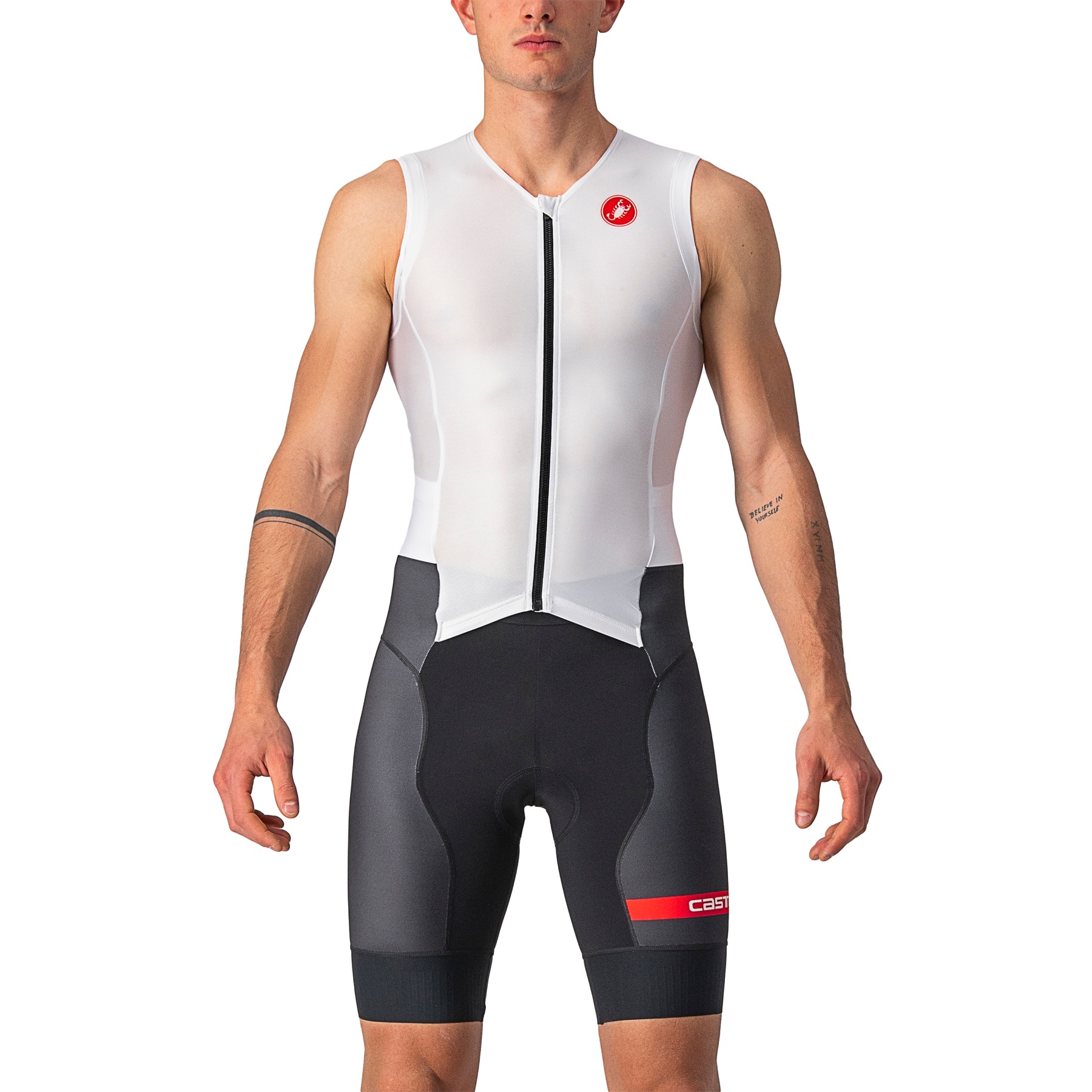 Picture of Castelli Free Sanremo 2 Suit Sleeveless - white/black 101