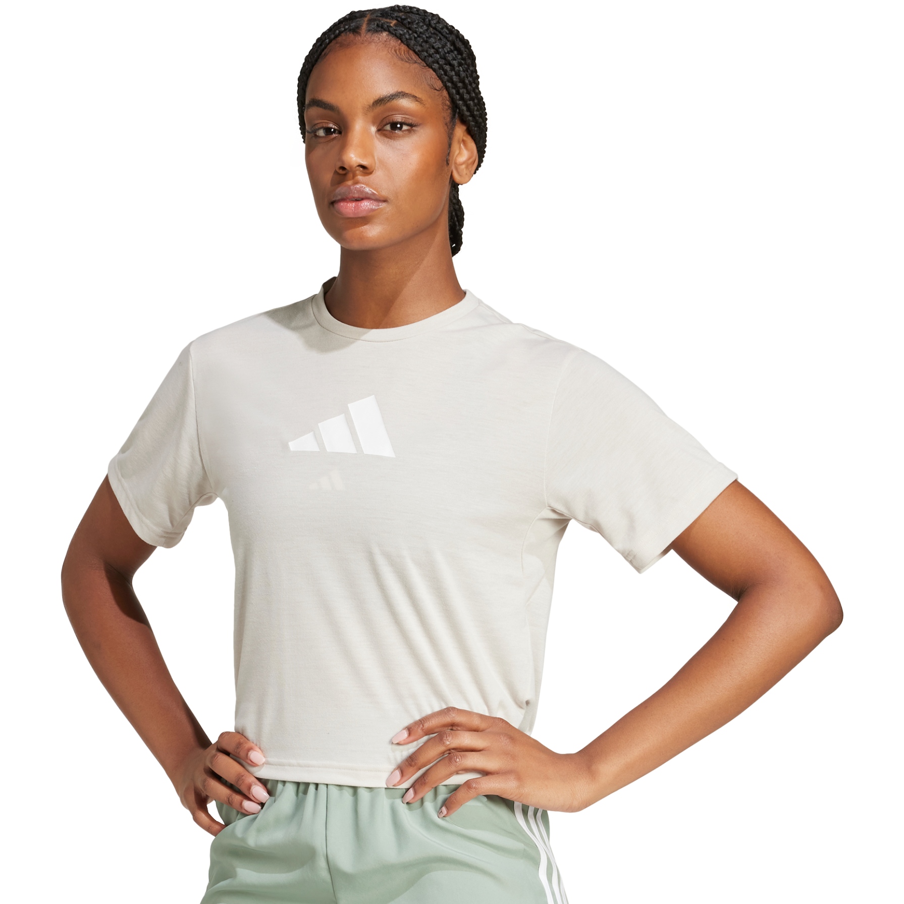 Produktbild von adidas Train Essentials Big Logo Performance Shirt Damen - wonder alumina JM0630