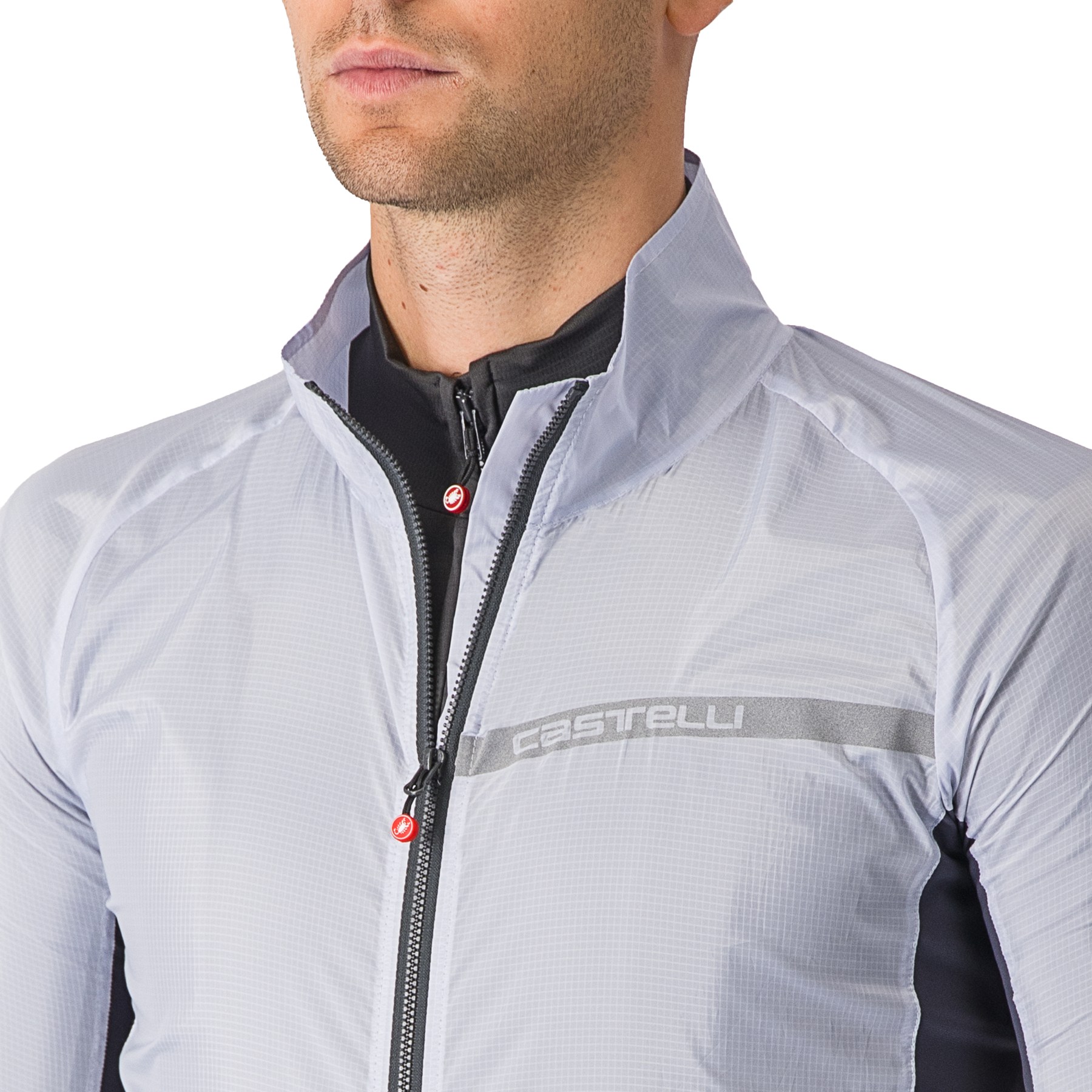 Castelli Squadra Stretch Jacket Men - silver grey/dark grey | BIKE24